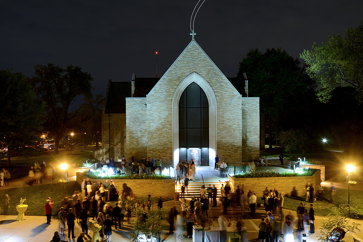 Chapel of St. Timothy & St. Titus at Concordia Seminary, St. Louis on Call Day evening in 2015. Photographed by Mark Polege.